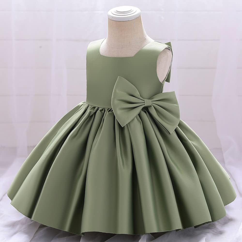 Girl Flower Dress Sleeveless Flower Princess Wedding Dress for Toddler and Baby Girl