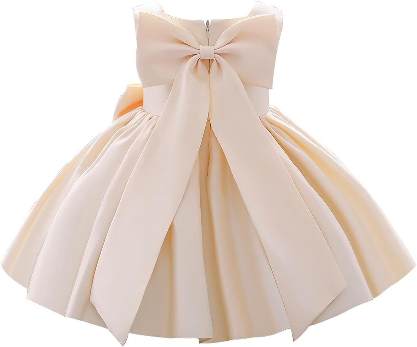 Girl Flower Dress Sleeveless Flower Princess Wedding Dress for Toddler and Baby Girl