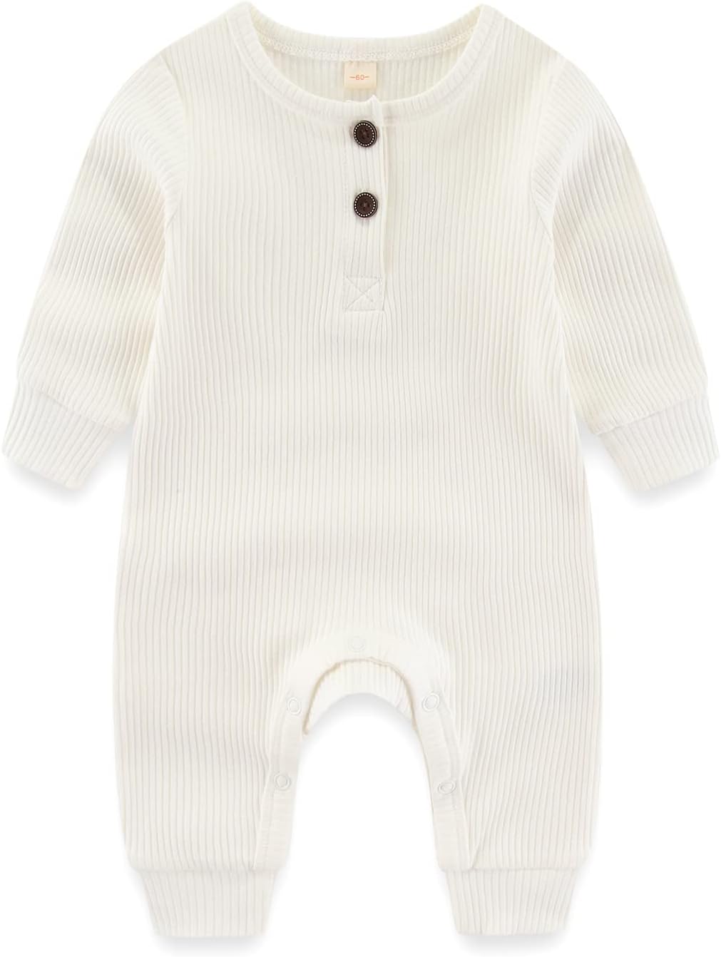 Newborn Baby Boys Girls One Piece Romper With Mitten Cuffs 3 Pack Long Sleeve