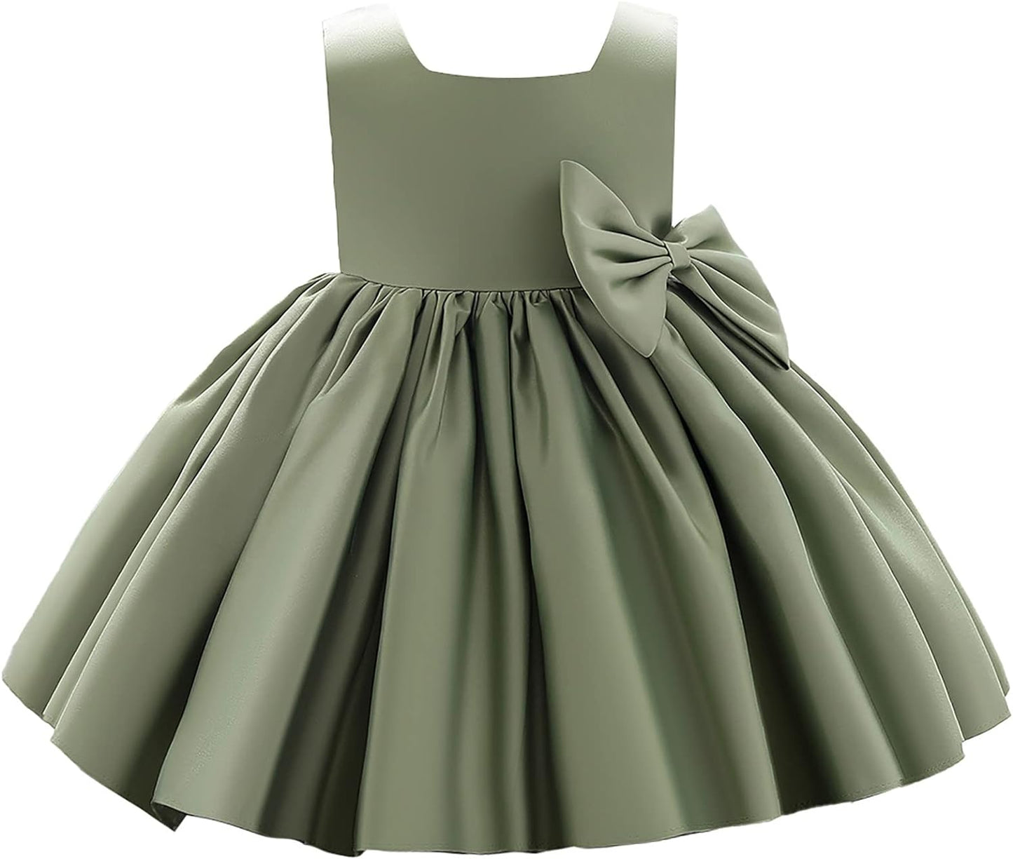 Girl Flower Dress Sleeveless Flower Princess Wedding Dress for Toddler and Baby Girl