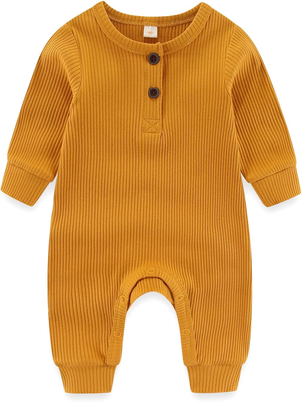 Newborn Baby Boys Girls One Piece Romper With Mitten Cuffs 3 Pack Long Sleeve