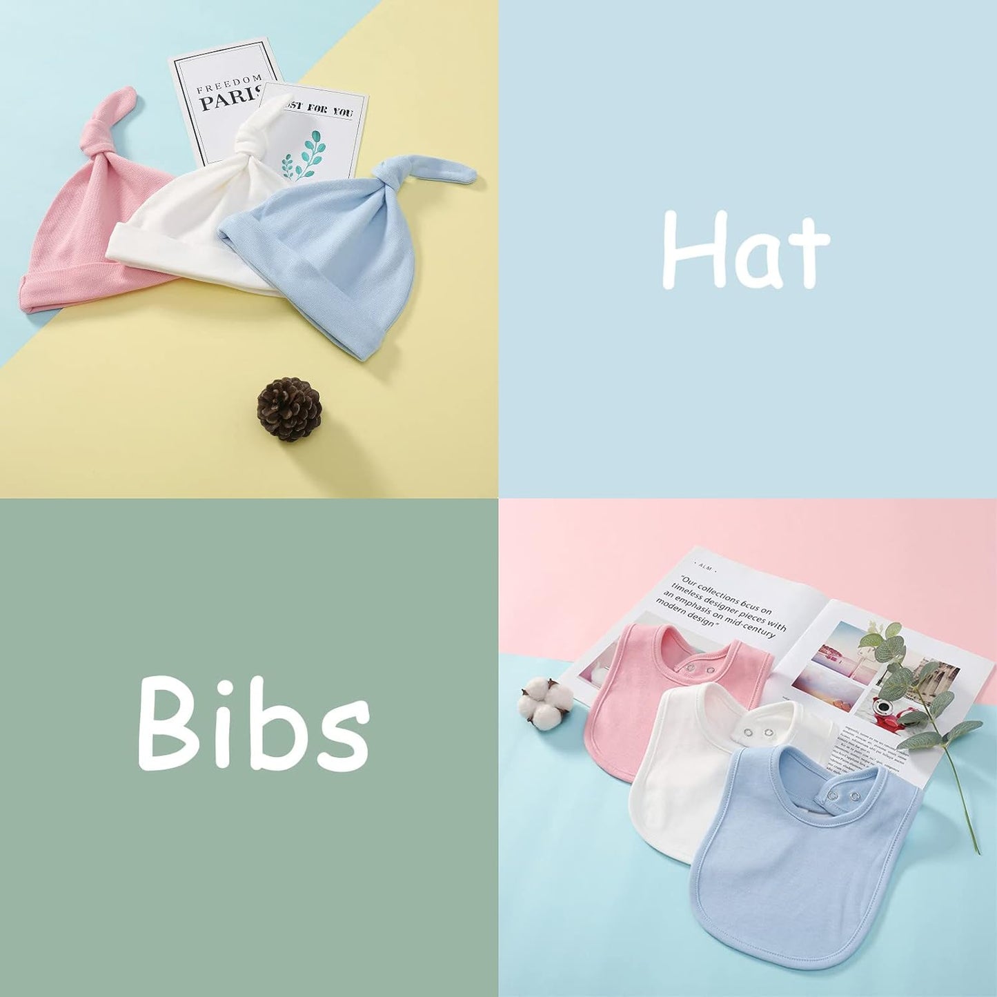 Baby Unisex Baby Cotton Layette Set Gift for Baby Boys Girls Accessories Set